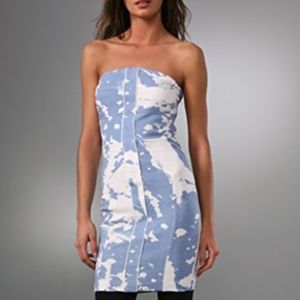 NWT Pencey Standard Cloud Print Strapless Dress -0
